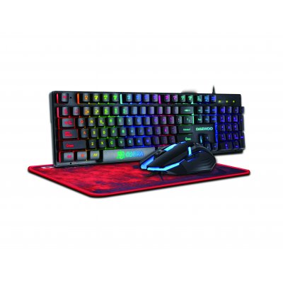 COMBO 3 EN 1 GAMER REPTILE MOUSE TECLADO Y PAD