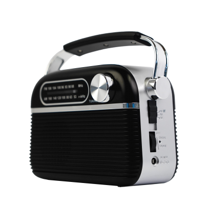 RADIO DUAL RETRO AM / FM CON BLUETOOTH NEGRA